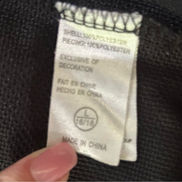 Nike Air Jordan Track Jacket Youth L 16/18 Black Red Jumpman Logo Full Zip - Picture 10 of 13